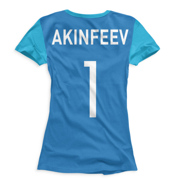 Женская футболка с изображением Акинфеев цвета Белый
