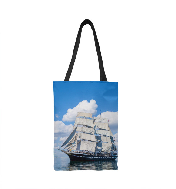 Сумка-шоппер с изображением Судно цвета 