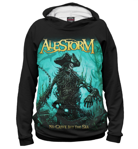 Женское худи с изображением Alestorm цвета Белый