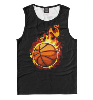 Майка для мальчика Баскетбольный мяч в огне
