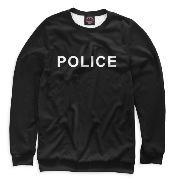Мужской свитшот с изображением Police цвета Белый