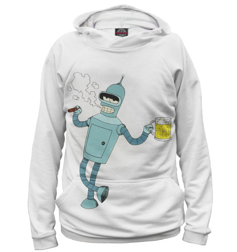 

Худи Print Bar, Белый, Бендер