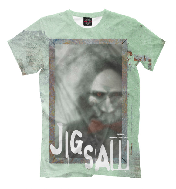 Мужская футболка с изображением Jigsaw цвета Серый