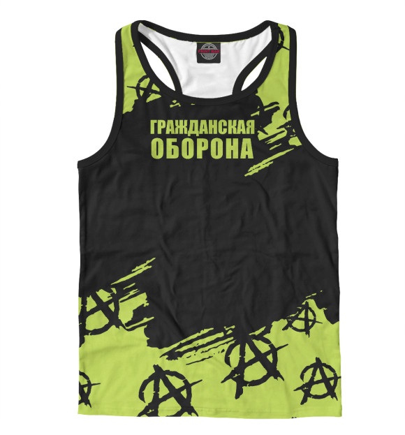 Мужская майка-борцовка с притом Гражданская Оборона цвета Белый Мужская майка-борцовка с изображением Гражданская Оборона цвета Белый