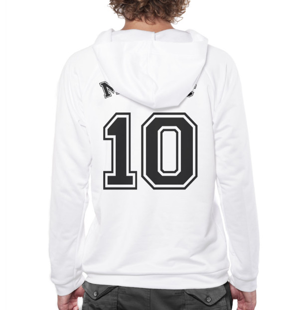 Мужское худи с изображением Модрич цвета Белый