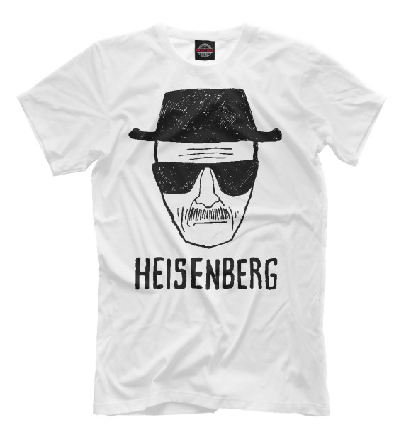 Мужская футболка с изображением Heisenberg цвета Молочно-белый