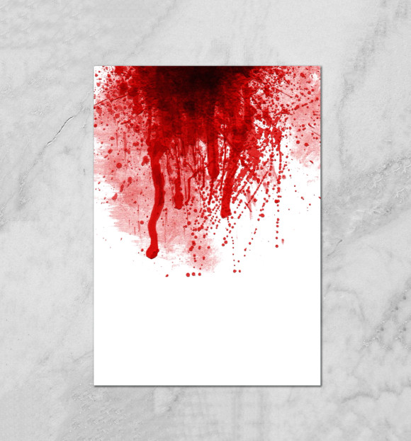 Плакат с изображением Кровь цвета Белый