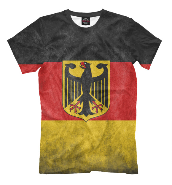 Мужская футболка с изображением Флаг Германии цвета Молочно-белый
