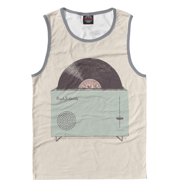 Мужская майка с изображением Oldschool Time цвета Белый