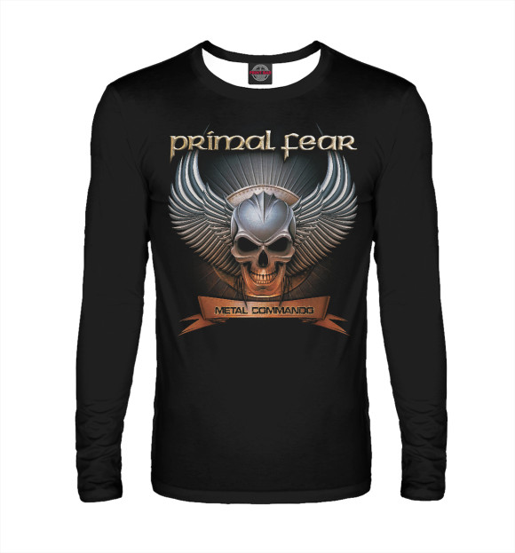 Мужской лонгслив с изображением Primalfear цвета Белый