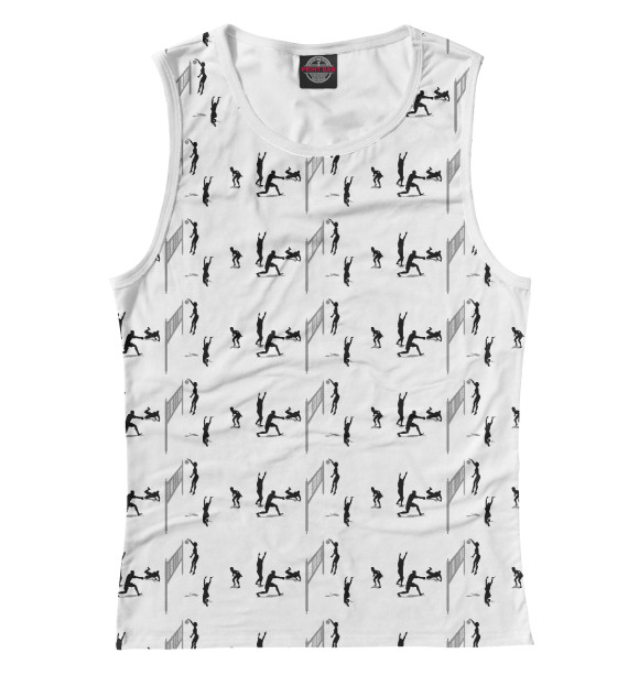 Женская майка с изображением Волейбольный матч цвета Белый