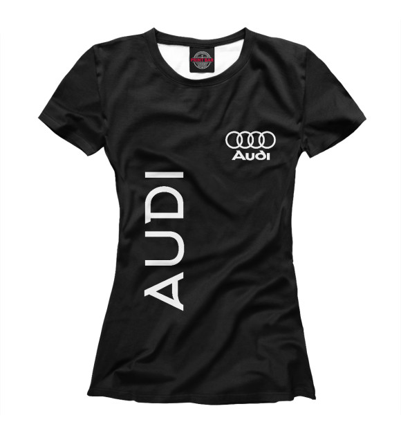 Женская футболка с изображением Audi цвета Белый