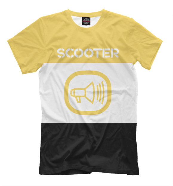 Мужская футболка с изображением Scooter цвета Молочно-белый