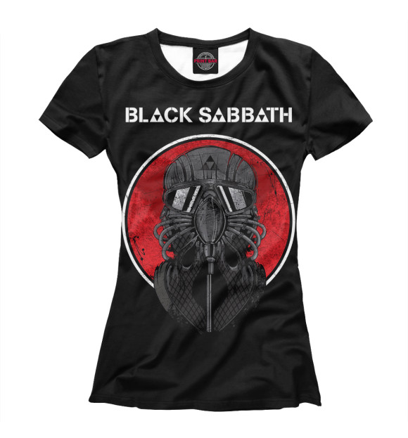 Женская футболка с изображением Black Sabbath цвета Белый