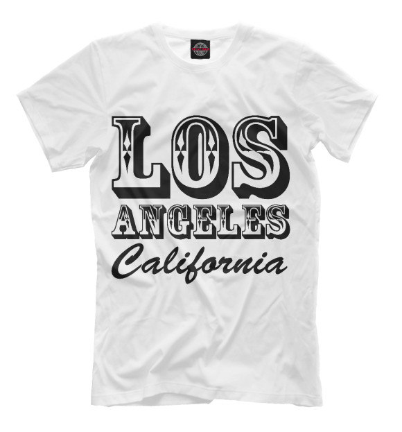Мужская футболка с изображением Los Angeles цвета Молочно-белый