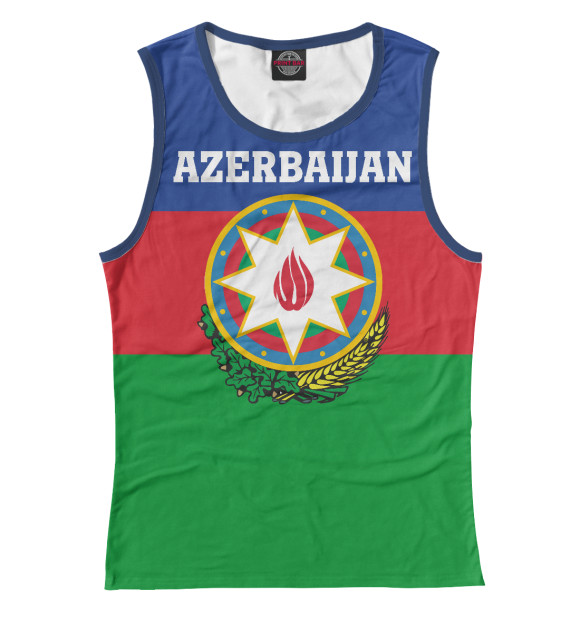 Майка для девочки с изображением Azerbaijan цвета Белый