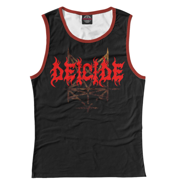 Майка для девочки с изображением Deicide цвета Белый
