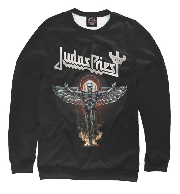 Свитшот для мальчиков с изображением Judas Priest цвета Белый