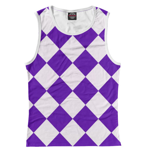 

Майки Print Bar, Белый, Фиолетовые кубики