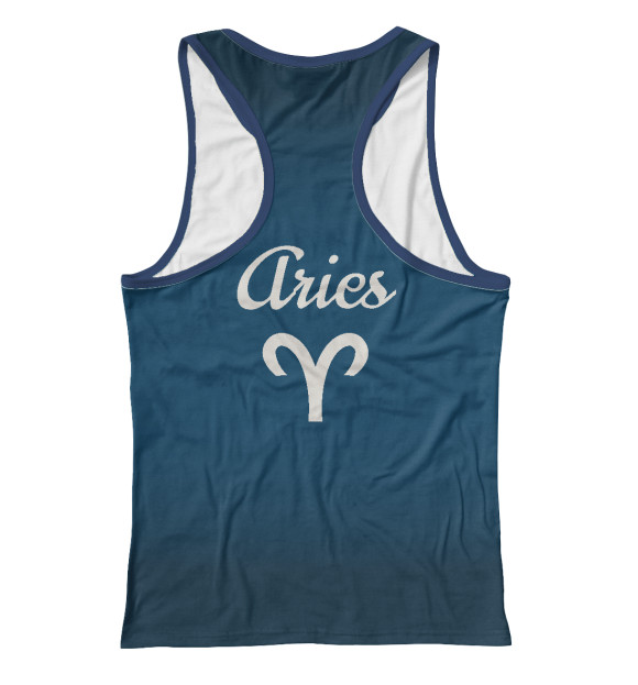 Женская майка-борцовка с изображением Aries цвета Белый