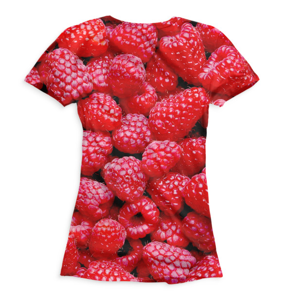 Женская футболка с изображением Малина цвета Белый