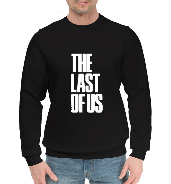 Мужской хлопковый свитшот с изображением The Last of Us цвета Черный