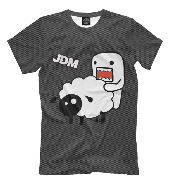 Мужская футболка с изображением JDM цвета Молочно-белый