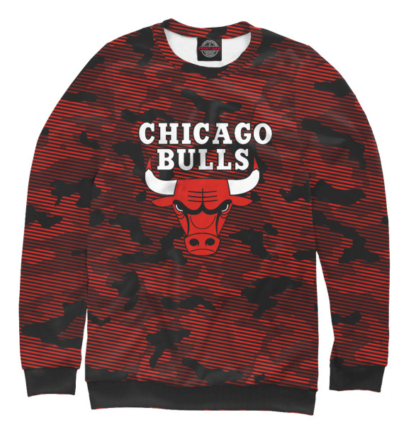 Свитшот для девочек с изображением Chicago Bulls цвета Белый