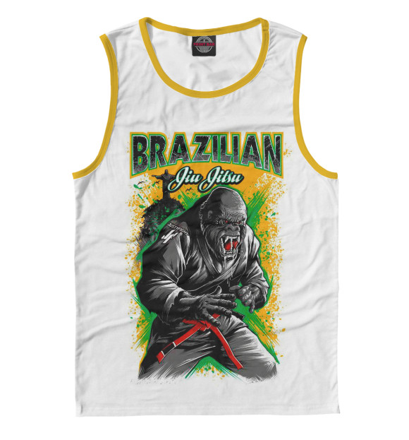 Майка для мальчика с изображением Brazilian Jiu-Jitsu цвета Белый