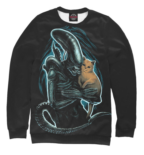 

Свитшоты Print Bar, Белый, Чужой с котиком