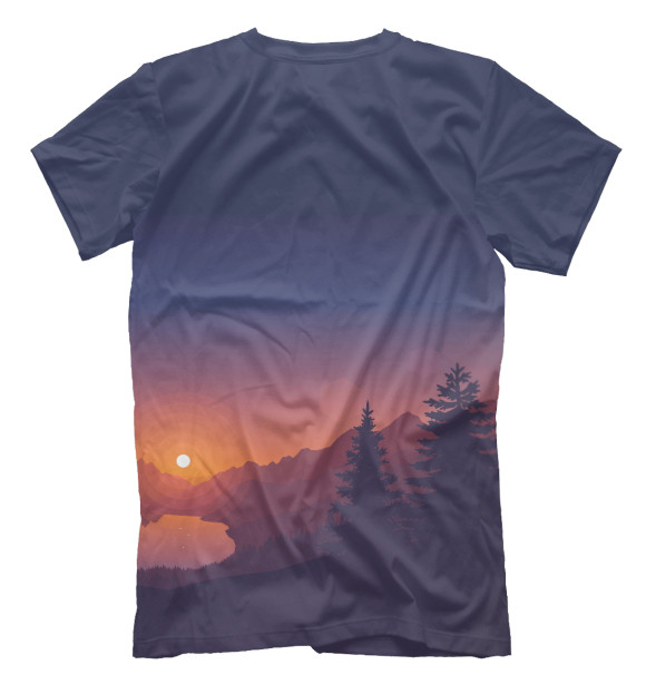Мужская футболка с изображением Sunset цвета Белый