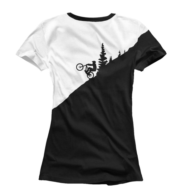 Женская футболка с изображением Downhill цвета Р‘РµР»С‹Р№