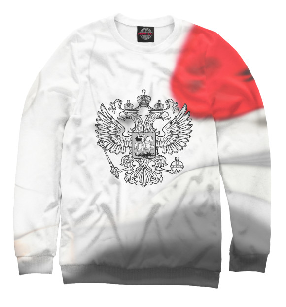 Свитшот для девочек с изображением RUSSIA COLLECTION цвета Белый