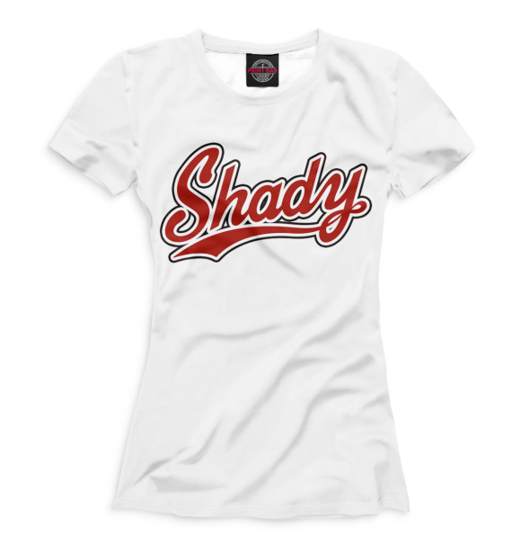 Женская футболка с изображением Eminem цвета Белый