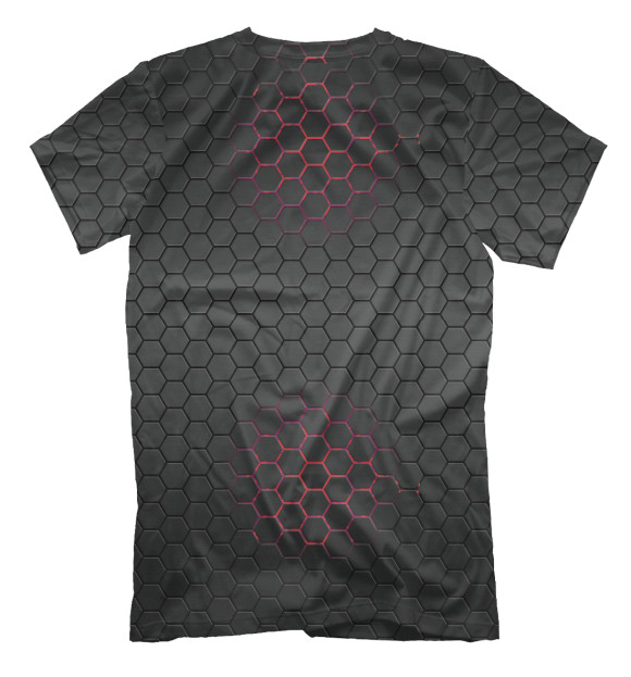 Мужская футболка с изображением Red Honeycomb цвета Белый