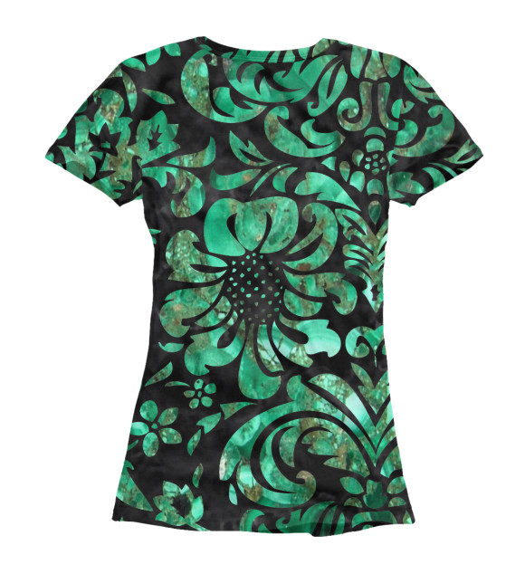 Женская футболка с изображением Dark green цвета Белый