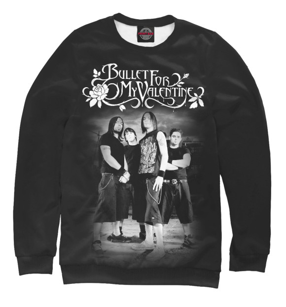 Свитшот для мальчиков с изображением Bullet For My Valentine цвета Белый
