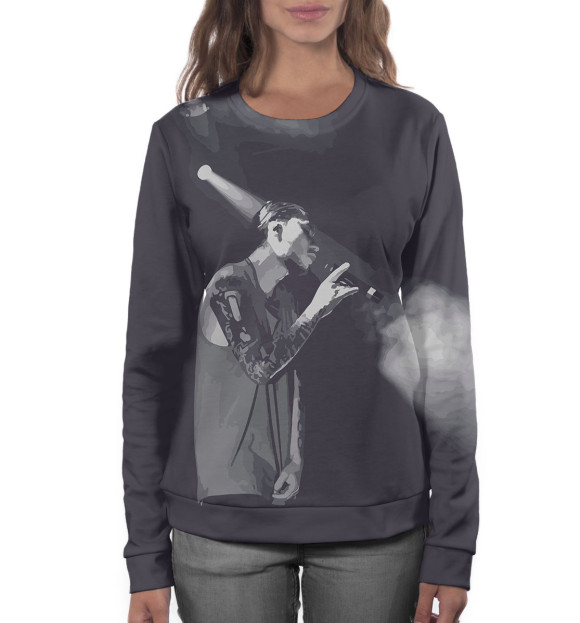 Женский свитшот с изображением Скриптонит цвета Белый