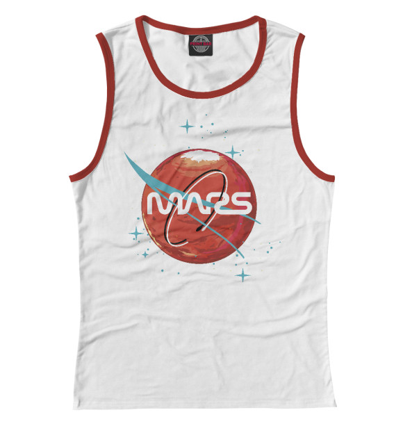 Женская майка с изображением Marsa цвета Белый