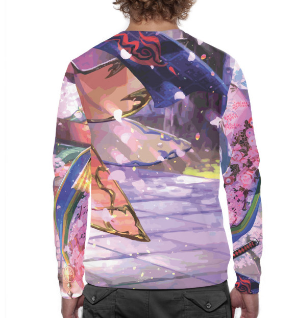 Мужской свитшот с изображением Аниме цвета Белый