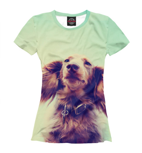 

Футболки Print Bar, Белый, Нежная такса