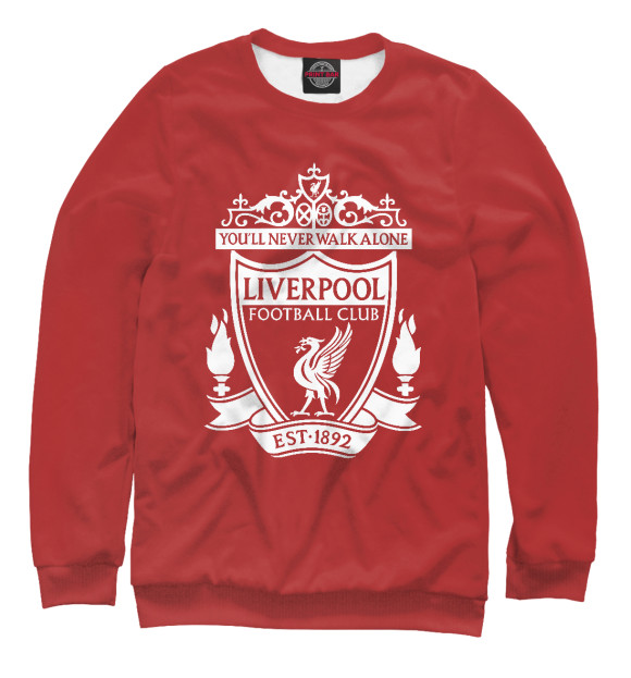 Мужской свитшот с изображением Liverpool FC Logo цвета Белый