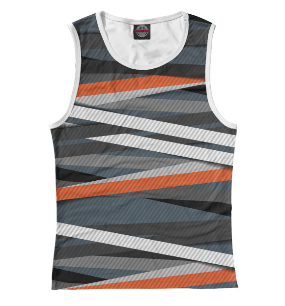 Женская майка с изображением Полосы цвета Белый