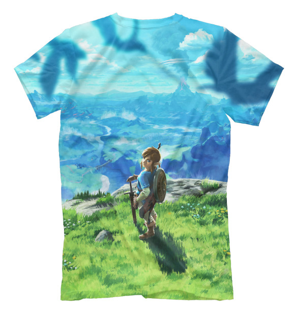 Мужская футболка с изображением Legend of Zelda: Breath of the Wild цвета Белый