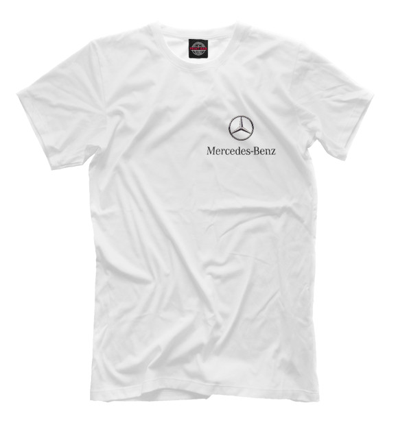 Мужская футболка с изображением Mercedes-Benz цвета Молочно-белый