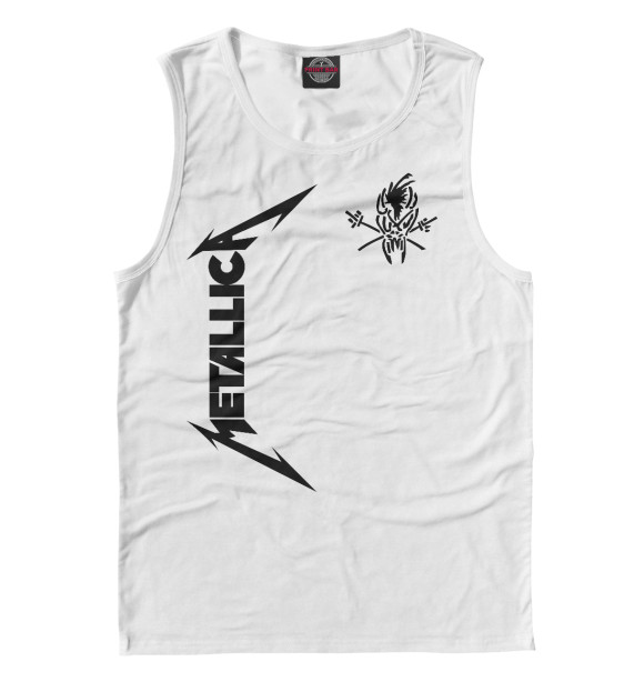 Мужская майка с изображением Metallica цвета Белый