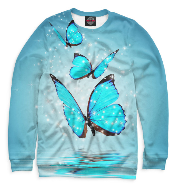 Мужской свитшот с изображением Насекомые цвета Белый