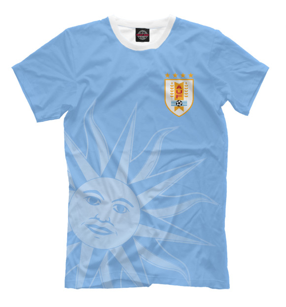 Мужская футболка с изображением Уругвай цвета Светло-сиреневый