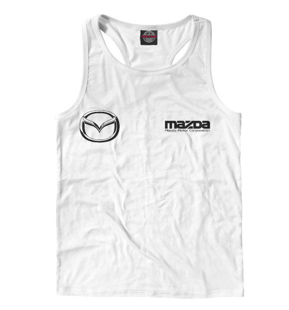 Мужская майка-борцовка с изображением Mazda цвета Белый