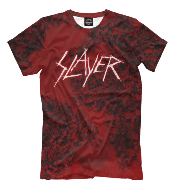 Мужская футболка с изображением Slayer цвета Темно-бордовый